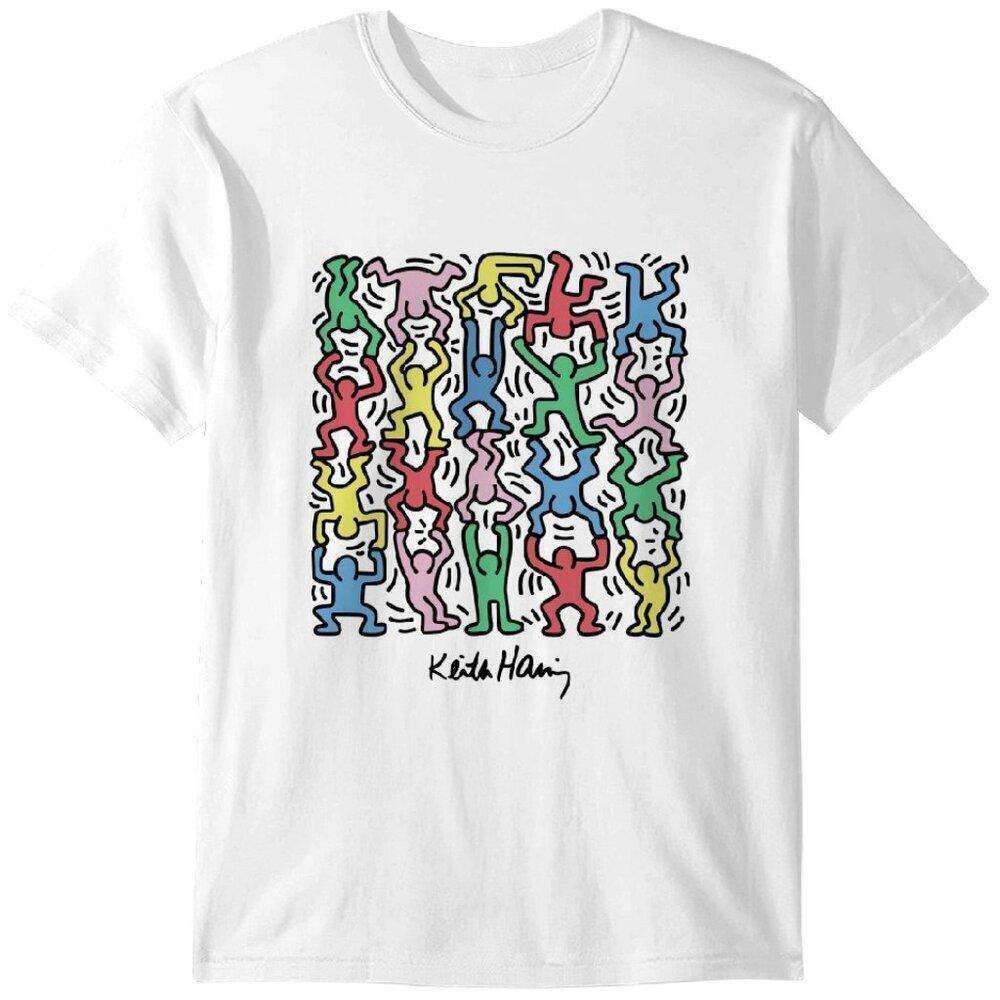Keith Haring Shirt Dancing Figures Graphic Art Unisex T-Shirt, Pop Art